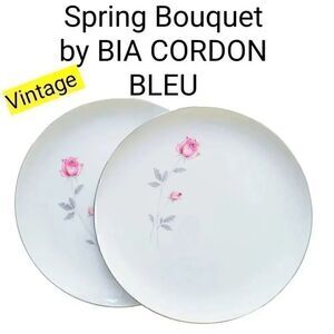 Spring Bouquet by BIA CORDON BLEU Fine China Two Replacement Dinner Plates